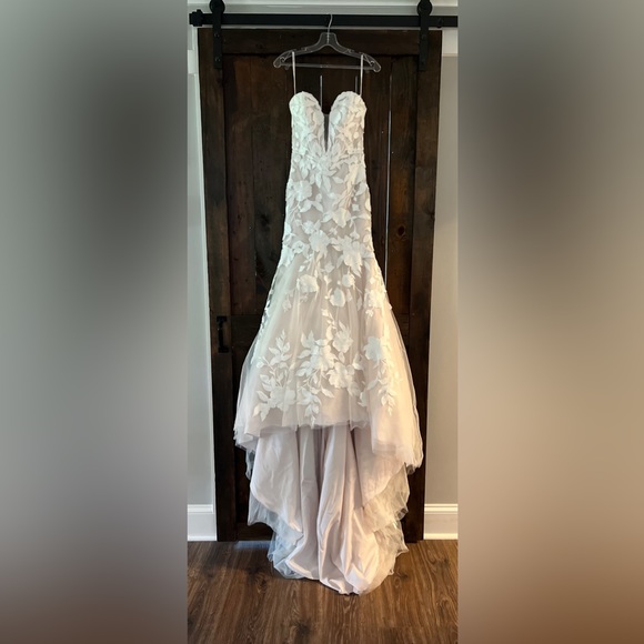 Maggie Sottero Hattie Marie wedding gown in ivory over misty mauve